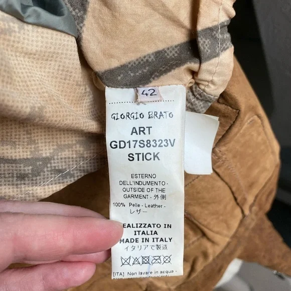 Giorgio Brato Suede Vintage Patches Biker Jacket Agatha NYC festival 60s 70s - Picture 14 of 16